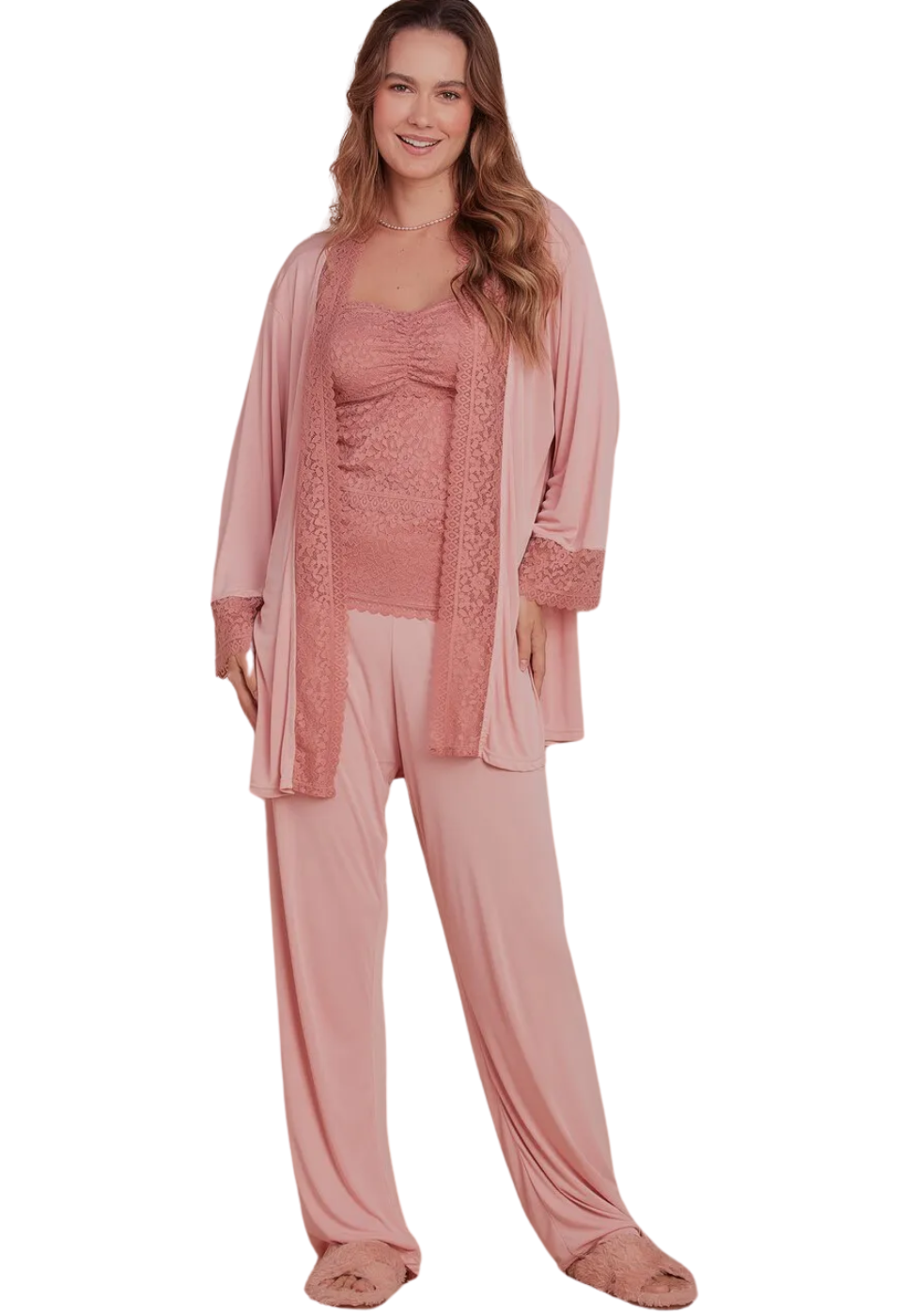 Pijama 3 peças em liganete