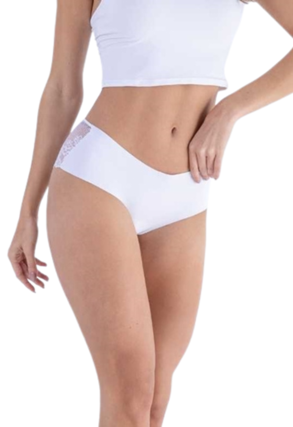 Calcinha sem Costura com Renda no Bumbum