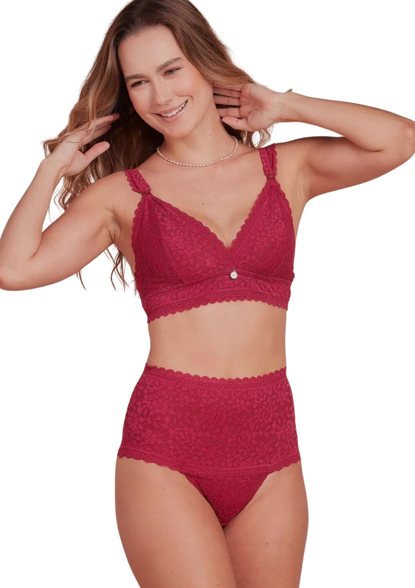 Sutiã de Amamentação de Renda sem Bojo e sem Aro