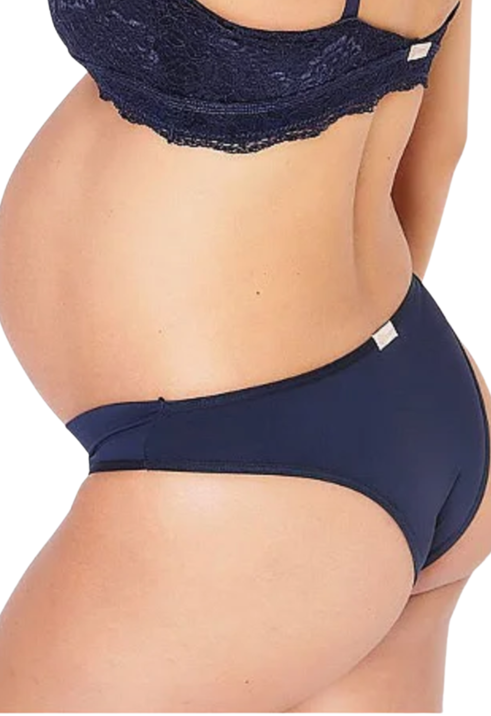 Calcinha Gestante com Cintura Baixa e Detalhe em Renda