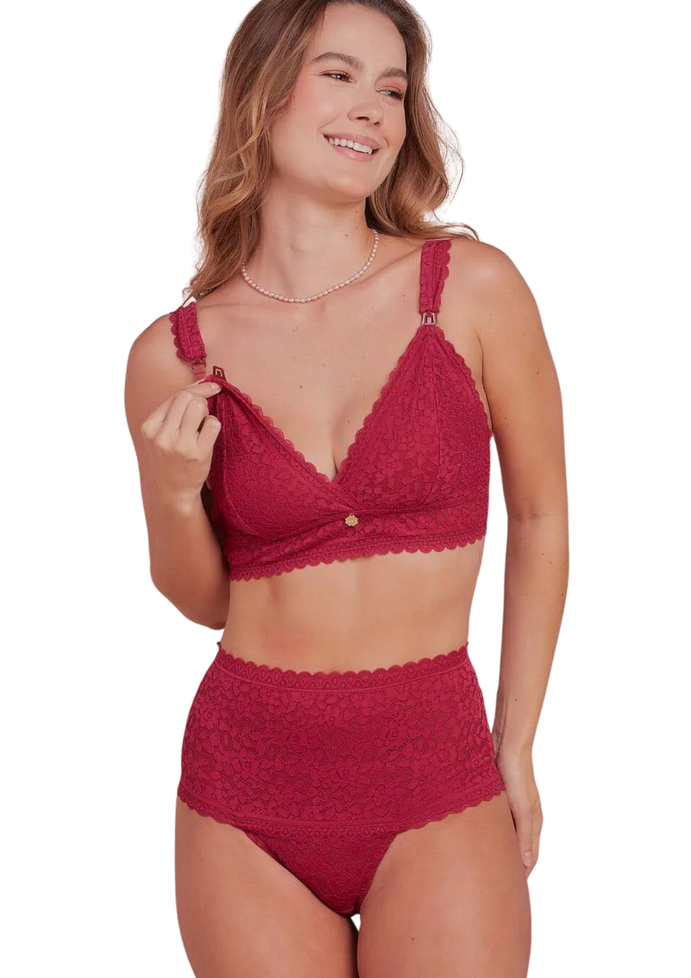 Sutiã de Amamentação de Renda sem Bojo e sem Aro