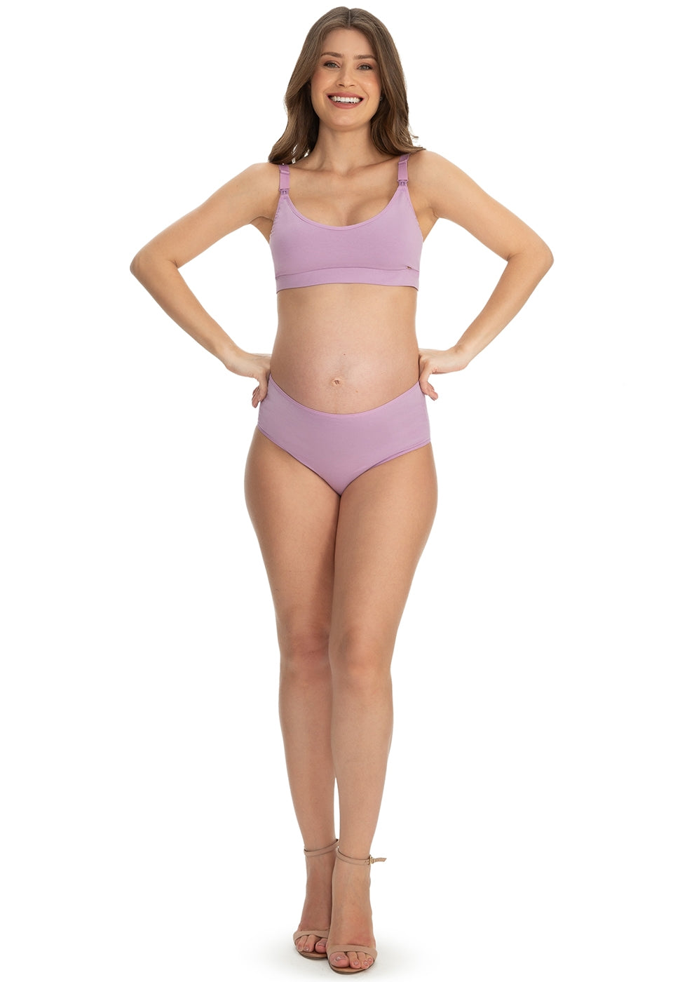 Calcinha Maternity Pós-Parto de Algodão Cintura Média