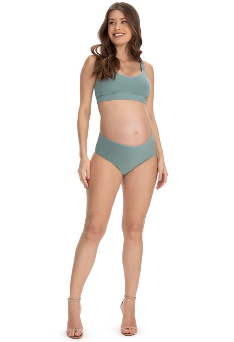 Calcinha Maternity Pós-Parto de Algodão Cintura Média