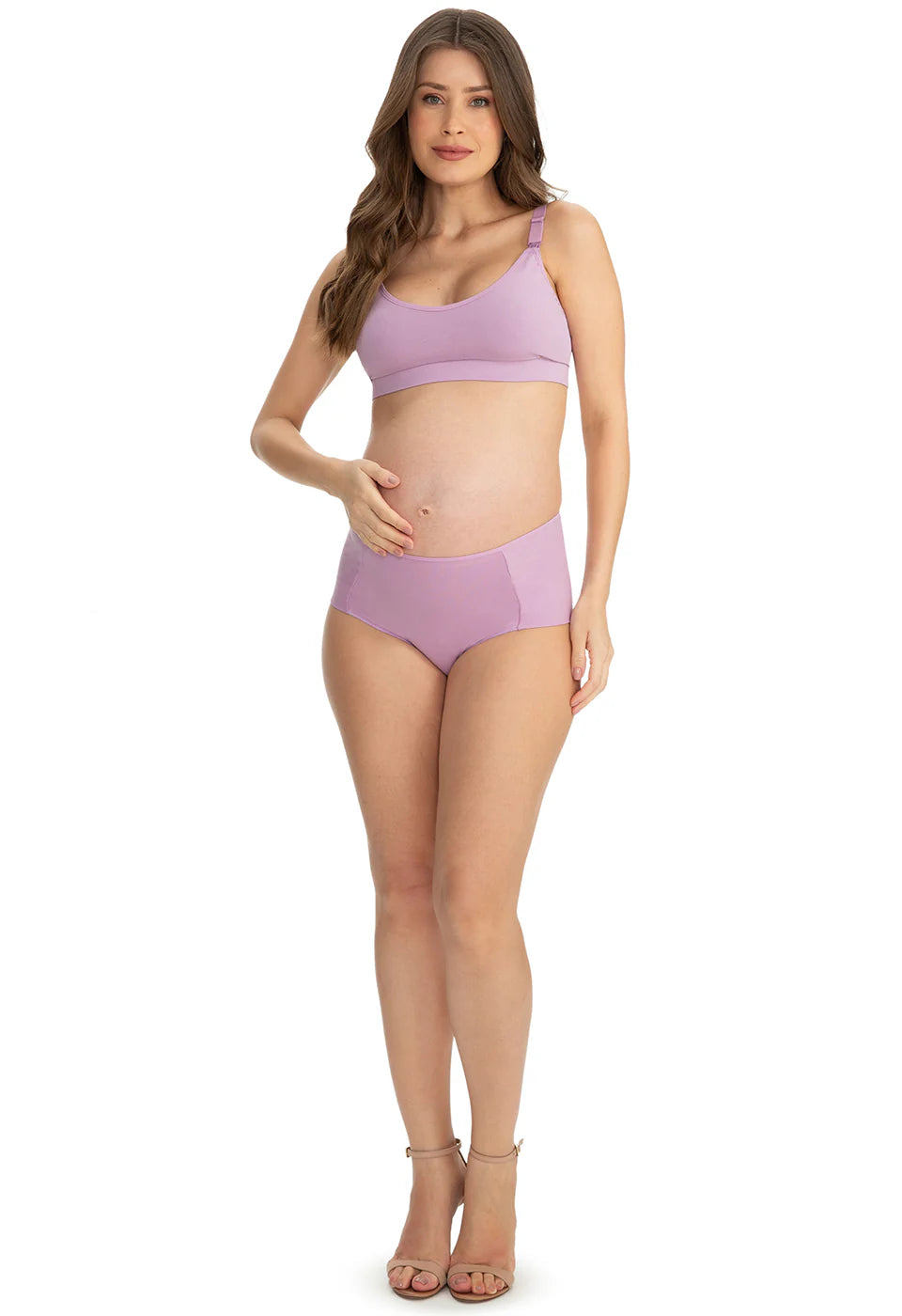 Calcinha Pós-Parto de Algodão Tanga Cintura Média