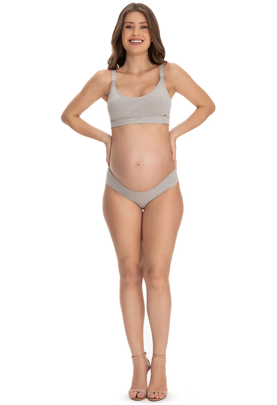 Sutiã Amamentação Sem Bojo Tecido Duplo de Algodão