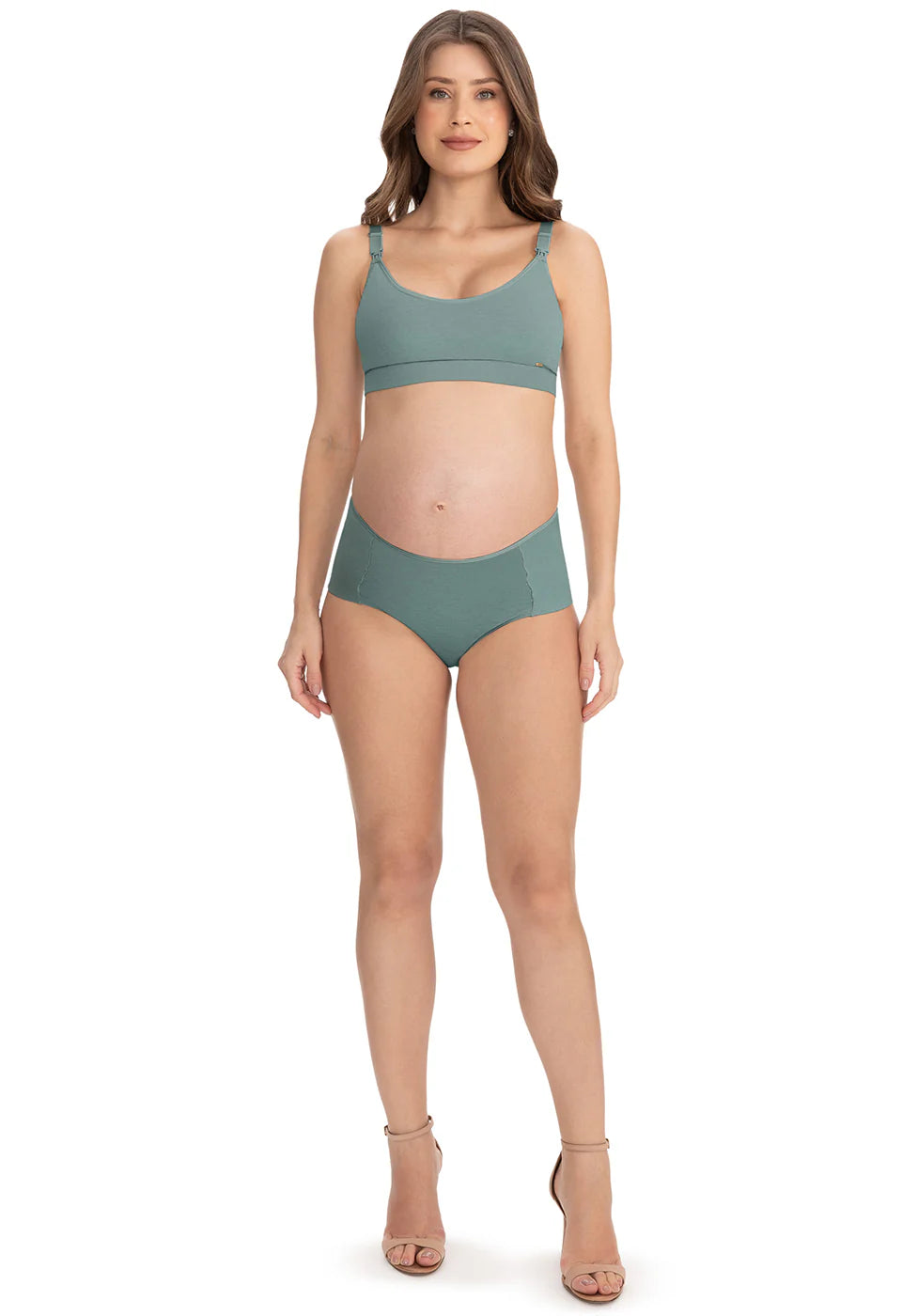 Sutiã Amamentação Sem Bojo Tecido Duplo de Algodão