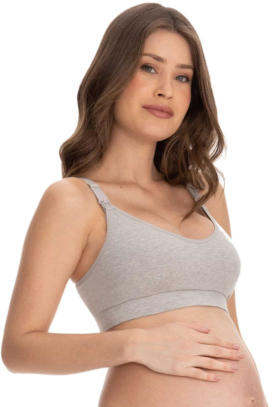 Sutiã Amamentação Sem Bojo Tecido Duplo de Algodão
