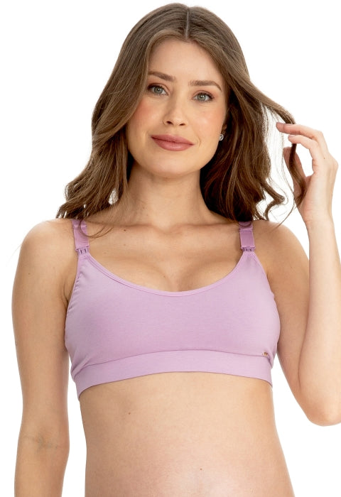 Sutiã Amamentação Sem Bojo Tecido Duplo de Algodão