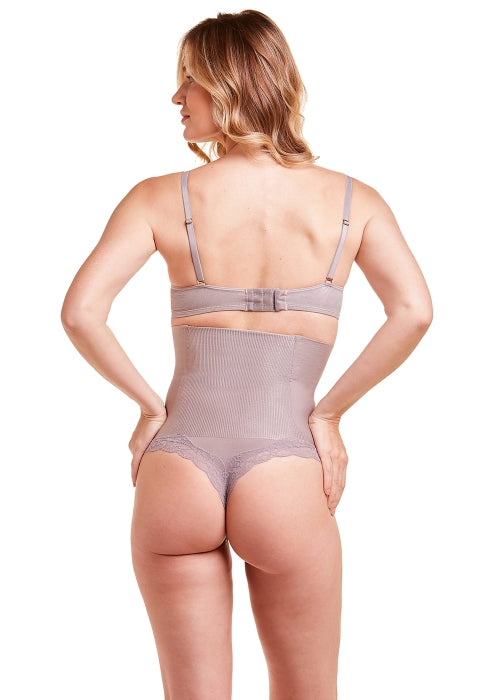 Calcinha Modeladora Abdominal Fio Dental Com Renda