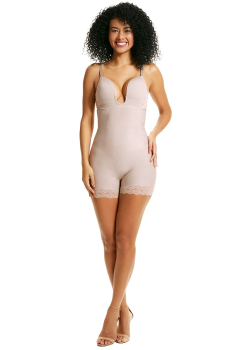 Body Macaquinho Modelador Decote Profundo