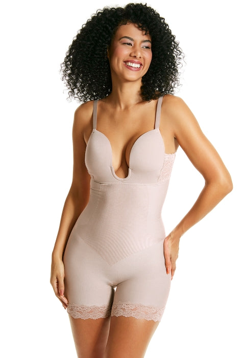 Body Macaquinho Modelador Decote Profundo