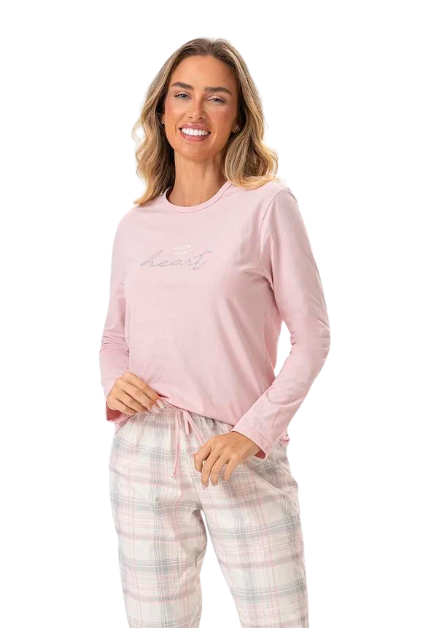 Pijama Manga Longa Xadrez