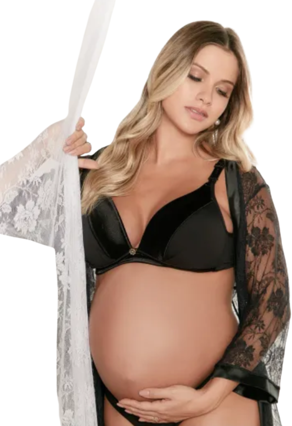 Sutiã de Amamentação com Detalhe em Cetim