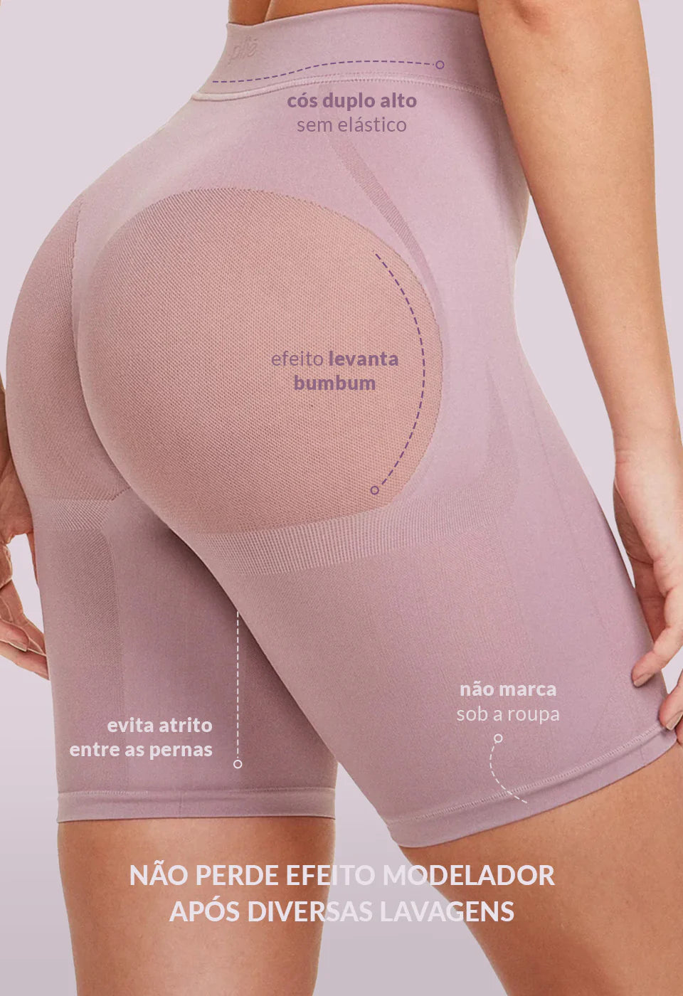 Bermuda Modeladora Cintura Média Levanta Bumbum