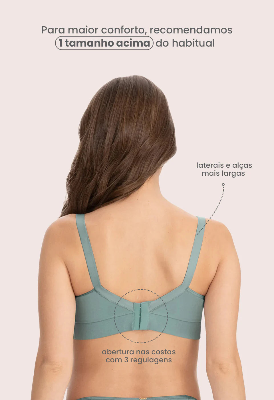 Sutiã Amamentação Sem Bojo Tecido Duplo de Algodão