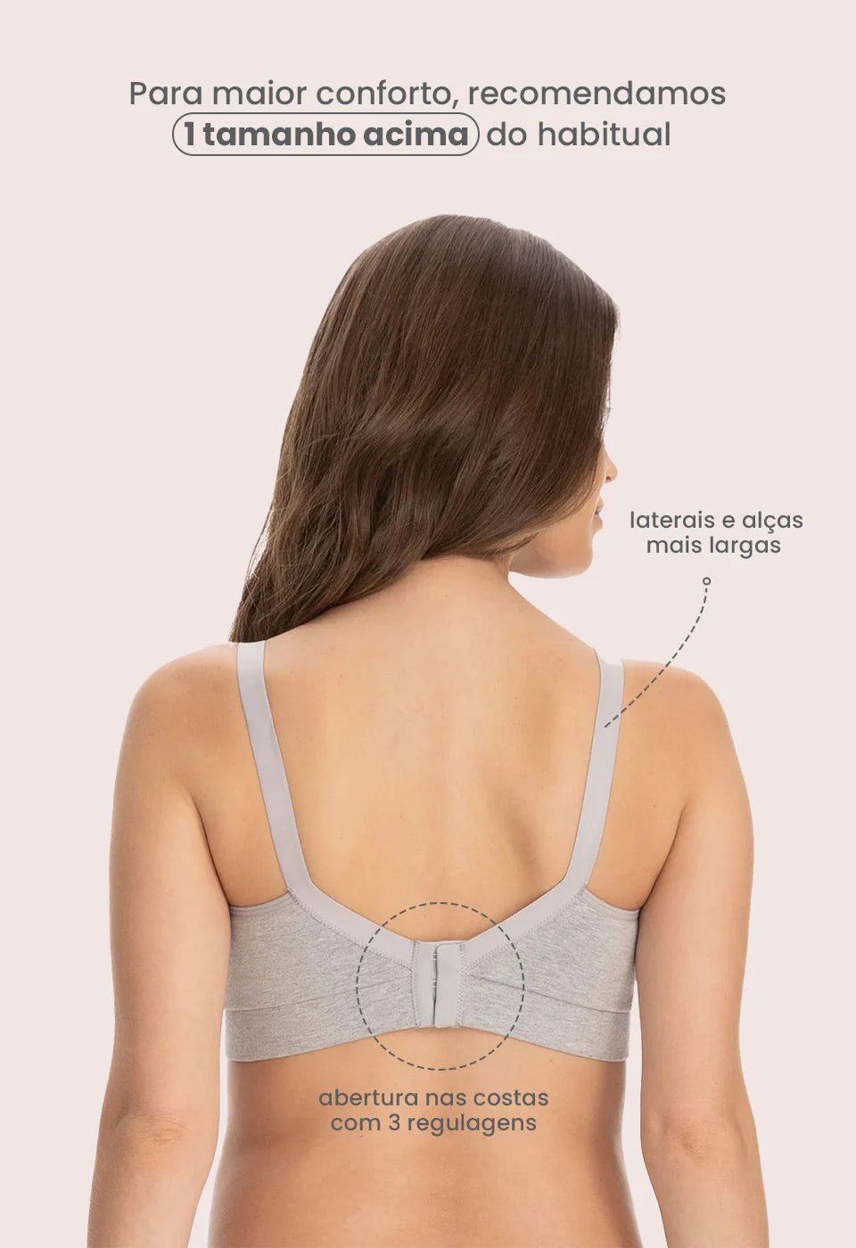Sutiã Amamentação Sem Bojo Tecido Duplo de Algodão