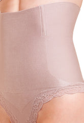 Calcinha Modeladora Abdominal Fio Dental Com Renda