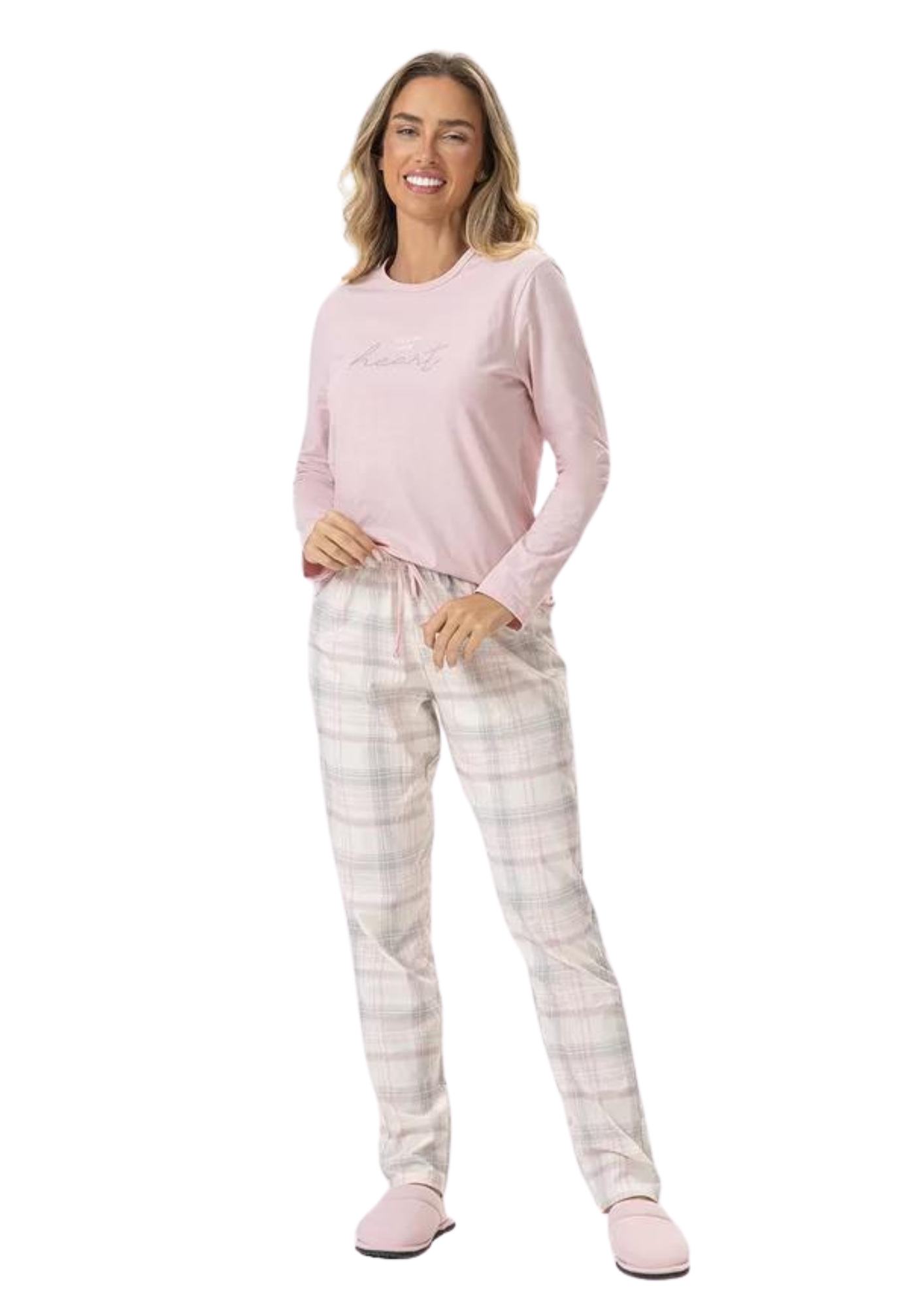 Pijama Manga Longa Xadrez