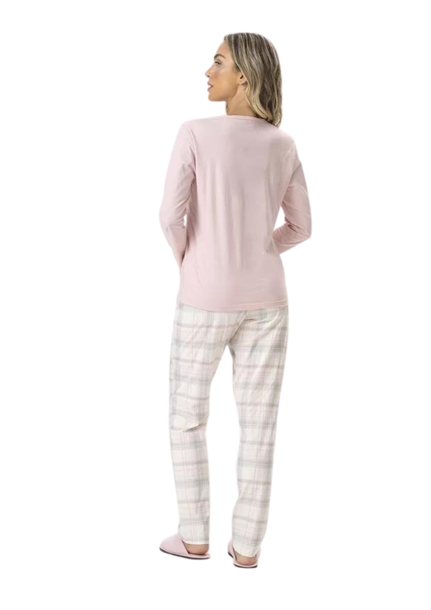 Pijama Manga Longa Xadrez