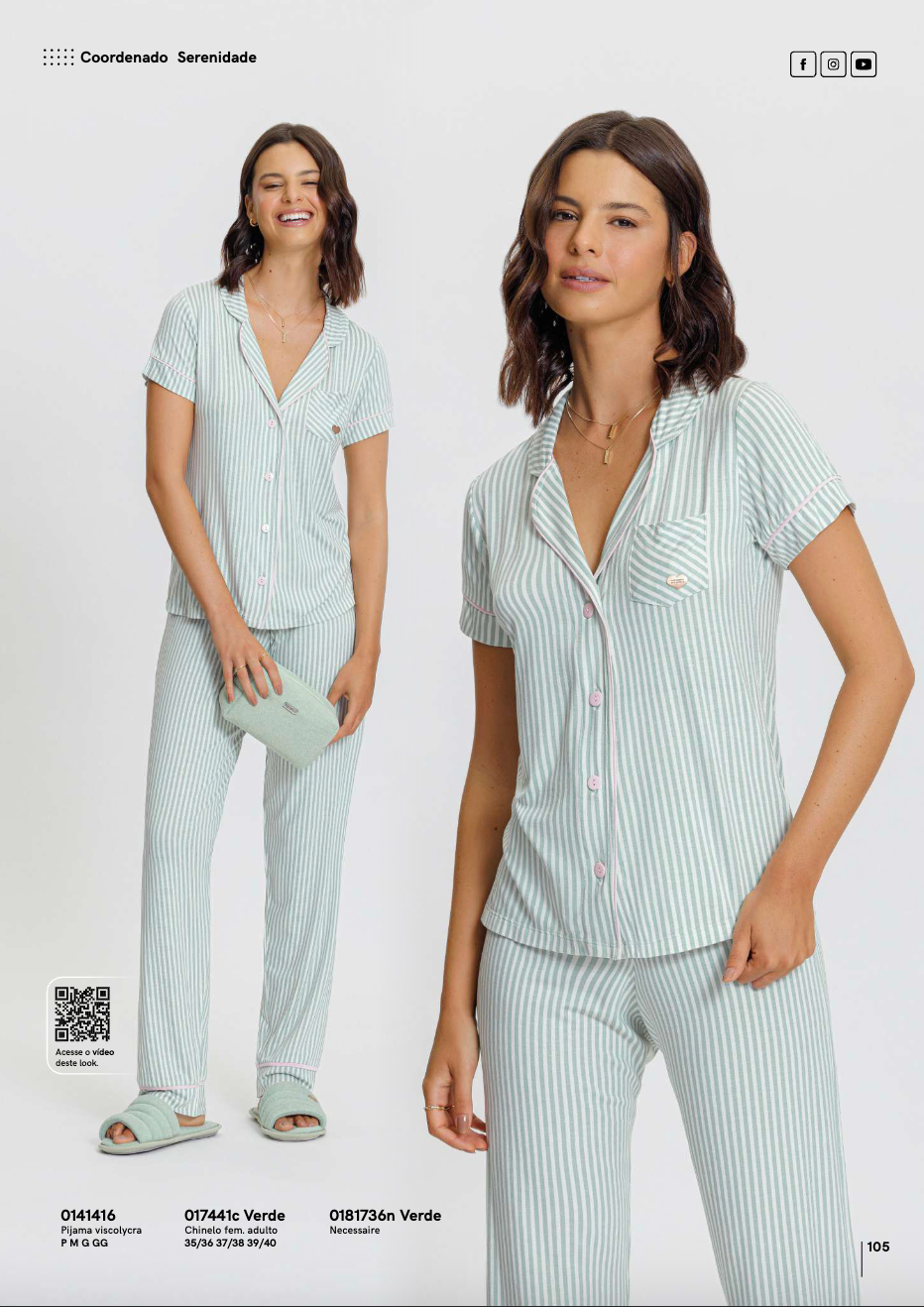 Pijama Americano Manga Curta e Calça