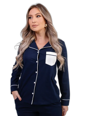 Pijama longo ML em algodão